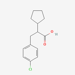 molecular formula C14H17ClO2 B13470963 3-(4-Chlorophenyl)-2-cyclopentylpropanoic acid 