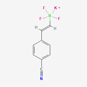 molecular formula C9H6BF3KN B13470969 Potassium (E)-(4-cyanostyryl)trifluoroborate 