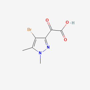 molecular formula C7H7BrN2O3 B13471009 2-(4-bromo-1,5-dimethyl-1H-pyrazol-3-yl)-2-oxoacetic acid 