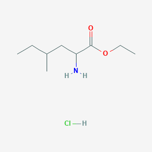 molecular formula C9H20ClNO2 B13471045 Ethyl2-amino-4-methylhexanoatehydrochloride 