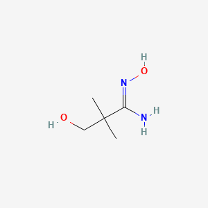 molecular formula C5H12N2O2 B13471059 N,3-dihydroxy-2,2-dimethylpropanimidamide CAS No. 1351344-80-3