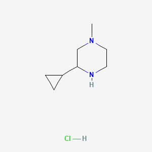molecular formula C8H17ClN2 B13471074 3-Cyclopropyl-1-methylpiperazine hydrochloride 