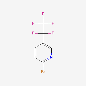 molecular formula C7H3BrF5N B13471079 2-Bromo-5-(pentafluoroethyl)pyridine 
