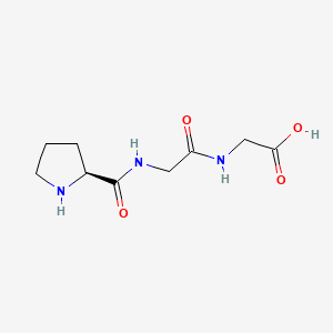 molecular formula C9H15N3O4 B1347114 H-脯氨酸-甘氨酸-甘氨酸-OH CAS No. 7561-25-3
