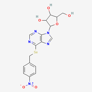 molecular formula C17H17N5O6Se B1347121 Se-(对硝基苄基)-6-硒代次黄嘌呤 CAS No. 40144-12-5