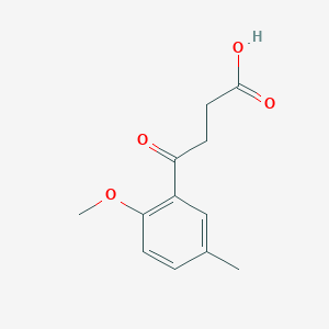 molecular formula C12H14O4 B1347123 4-(2-Methoxy-5-methylphenyl)-4-oxobutanoic acid CAS No. 55007-22-2