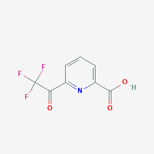 molecular formula C8H4F3NO3 B13471231 6-(Trifluoroacetyl)pyridine-2-carboxylic acid 