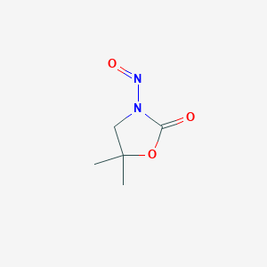 molecular formula C5H8N2O3 B1347124 5,5-二甲基-3-亚硝基恶唑烷-2-酮 CAS No. 24519-03-7