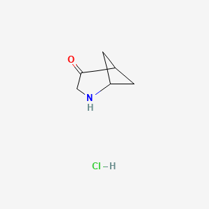 molecular formula C6H10ClNO B13471260 2-Azabicyclo[3.1.1]heptan-4-one hydrochloride 
