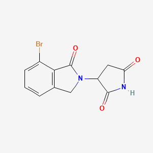molecular formula C12H9BrN2O3 B13471280 3-(7-bromo-1-oxo-2,3-dihydro-1H-isoindol-2-yl)pyrrolidine-2,5-dione 