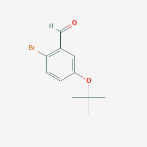 molecular formula C11H13BrO2 B13471291 2-Bromo-5-(tert-butoxy)benzaldehyde 