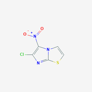 molecular formula C5H2ClN3O2S B1347130 6-Chloro-5-nitroimidazo[2,1-b][1,3]thiazole CAS No. 23576-89-8