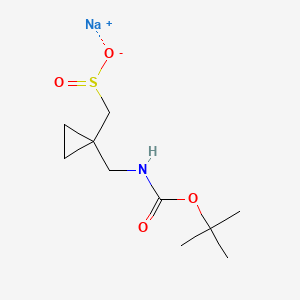 molecular formula C10H18NNaO4S B13471309 Sodium [1-({[(tert-butoxy)carbonyl]amino}methyl)cyclopropyl]methanesulfinate 