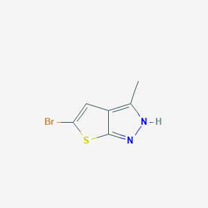 molecular formula C6H5BrN2S B13471317 5-bromo-3-methyl-1H-thieno[2,3-c]pyrazole 