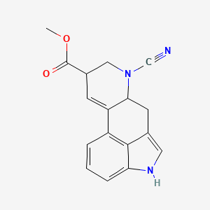 molecular formula C17H15N3O2 B1347134 methyl 7-cyano-6,6a,8,9-tetrahydro-4H-indolo[4,3-fg]quinoline-9-carboxylate CAS No. 30334-04-4