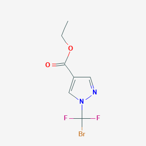 molecular formula C7H7BrF2N2O2 B13471355 ethyl 1-(bromodifluoromethyl)-1H-pyrazole-4-carboxylate 