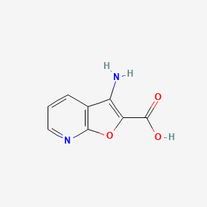molecular formula C8H6N2O3 B13471379 3-Aminofuro[2,3-b]pyridine-2-carboxylic acid 