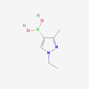 molecular formula C6H11BN2O2 B13471386 (1-ethyl-3-methyl-1H-pyrazol-4-yl)boronic acid 