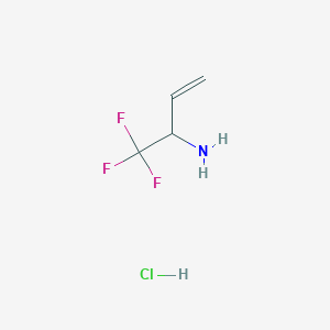 molecular formula C4H7ClF3N B13471405 1,1,1-Trifluorobut-3-en-2-aminehydrochloride 
