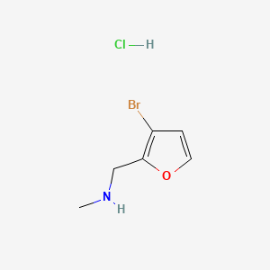 molecular formula C6H9BrClNO B13471411 [(3-Bromofuran-2-yl)methyl](methyl)amine hydrochloride 