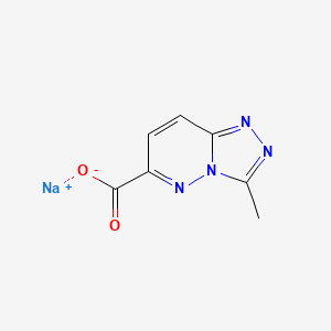 molecular formula C7H5N4NaO2 B13471415 Sodium 3-methyl-[1,2,4]triazolo[4,3-b]pyridazine-6-carboxylate 