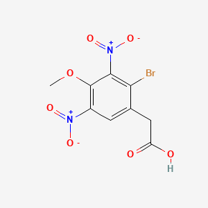 molecular formula C9H7BrN2O7 B13471420 2-(2-Bromo-4-methoxy-3,5-dinitrophenyl)acetic acid 