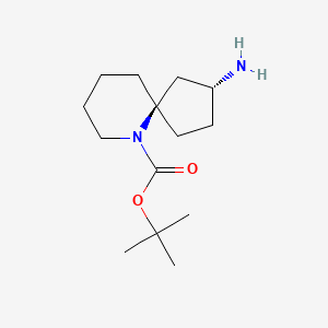 molecular formula C14H26N2O2 B13471448 rac-tert-butyl (2R,5R)-2-amino-6-azaspiro[4.5]decane-6-carboxylate 