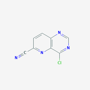 molecular formula C8H3ClN4 B13471450 4-Chloropyrido[3,2-d]pyrimidine-6-carbonitrile 