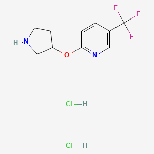 molecular formula C10H13Cl2F3N2O B13471463 2-(Pyrrolidin-3-yloxy)-5-(trifluoromethyl)pyridine dihydrochloride 