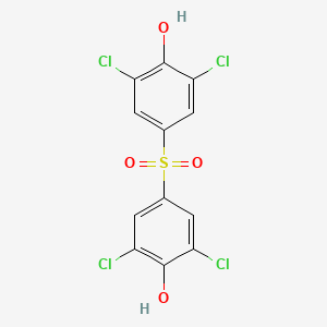 molecular formula C12H6Cl4O4S B1347149 2,6-Dichloro-4-(3,5-dichloro-4-hydroxyphenyl)sulfonylphenol CAS No. 30609-79-1