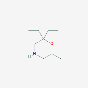 molecular formula C9H19NO B13471503 2,2-Diethyl-6-methylmorpholine 