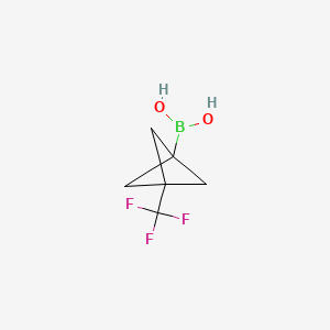 molecular formula C6H8BF3O2 B13471509 (3-(Trifluoromethyl)bicyclo[1.1.1]pentan-1-yl)boronic acid 