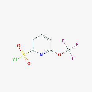 molecular formula C6H3ClF3NO3S B13471520 2-(Trifluoromethoxy)pyridine-6-sulfonyl chloride 