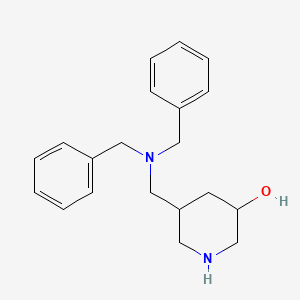 molecular formula C20H26N2O B13471523 5-[(Dibenzylamino)methyl]piperidin-3-ol 