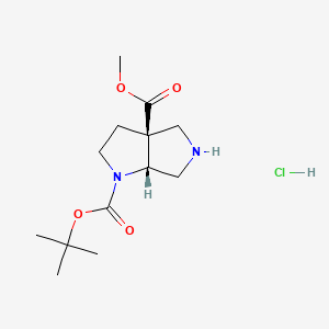 molecular formula C13H23ClN2O4 B13471525 rac-1-tert-butyl 3a-methyl (3aR,6aS)-octahydropyrrolo[2,3-c]pyrrole-1,3a-dicarboxylate hydrochloride 