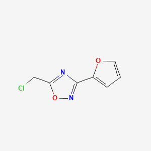 molecular formula C7H5ClN2O2 B1347153 5-(Chloromethyl)-3-(2-furyl)-1,2,4-oxadiazole CAS No. 501653-22-1