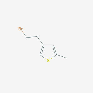 molecular formula C7H9BrS B13471534 4-(2-Bromoethyl)-2-methylthiophene 