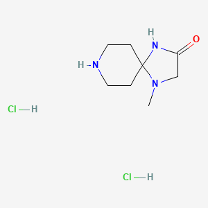 molecular formula C8H17Cl2N3O B13471543 4-Methyl-1,4,8-triazaspiro[4.5]decan-2-one dihydrochloride CAS No. 2919946-10-2