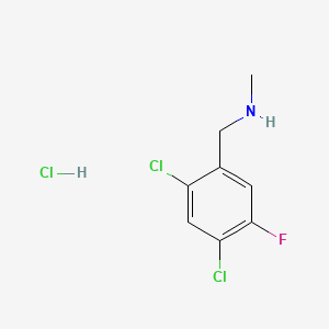 molecular formula C8H9Cl3FN B13471553 [(2,4-Dichloro-5-fluorophenyl)methyl](methyl)amine hydrochloride 