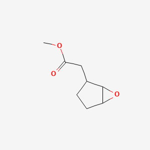 molecular formula C8H12O3 B13471566 methyl 2-{6-oxabicyclo[3.1.0]hexan-2-yl}acetate, Mixture of diastereomers 