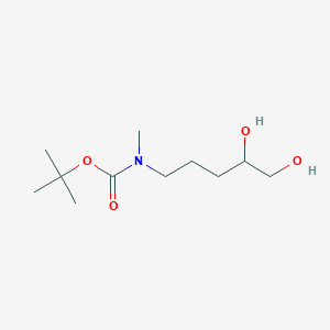 molecular formula C11H23NO4 B13471614 Tert-butyl (4,5-dihydroxypentyl)(methyl)carbamate 