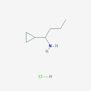molecular formula C7H16ClN B13471632 1-Cyclopropylbutan-1-amine hydrochloride CAS No. 677742-16-4