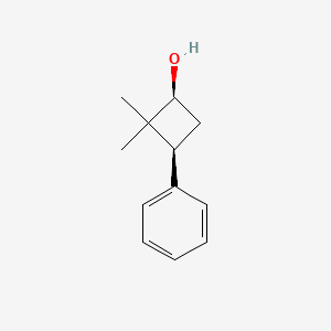 molecular formula C12H16O B13471652 (1S,3S)-2,2-dimethyl-3-phenylcyclobutan-1-ol 