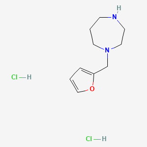 molecular formula C10H18Cl2N2O B13471656 1-[(Furan-2-yl)methyl]-1,4-diazepane dihydrochloride 
