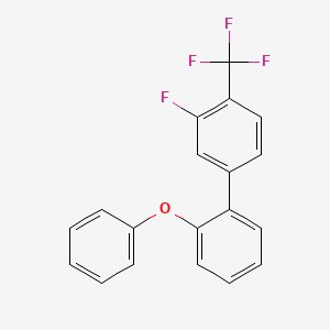 molecular formula C19H12F4O B13471678 3'-Fluoro-2-phenoxy-4'-(trifluoromethyl)-1,1'-biphenyl 