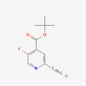molecular formula C12H12FNO2 B13471704 Tert-butyl 2-ethynyl-5-fluoropyridine-4-carboxylate 