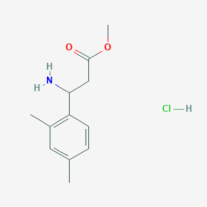 molecular formula C12H18ClNO2 B13471740 Methyl 3-amino-3-(2,4-dimethylphenyl)propanoate hydrochloride CAS No. 2749688-20-6