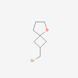 molecular formula C8H13BrO B13471761 2-(Bromomethyl)-5-oxaspiro[3.4]octane 