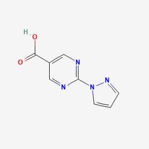molecular formula C8H6N4O2 B13471824 2-(1H-Pyrazol-1-YL)pyrimidine-5-carboxylic acid 