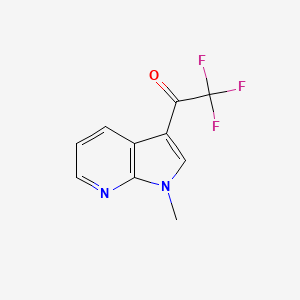 molecular formula C10H7F3N2O B13471832 2,2,2-Trifluoro-1-(1-methylpyrrolo[2,3-b]pyridin-3-yl)ethanone 